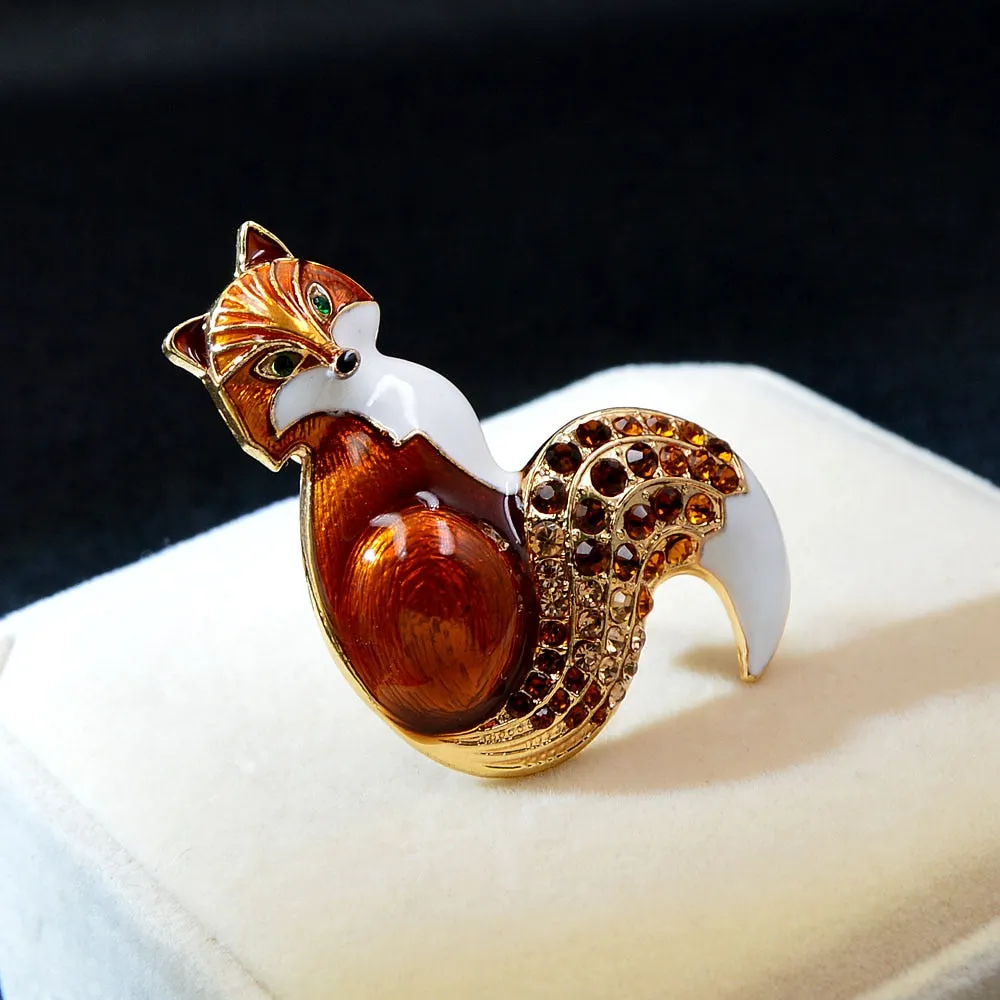 New Arrival Rhinestone Fox Brooches For Women