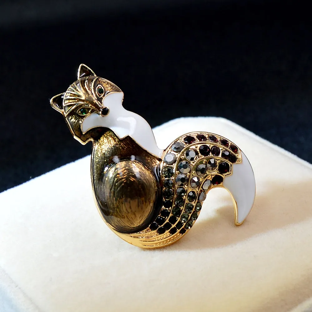 New Arrival Rhinestone Fox Brooches For Women