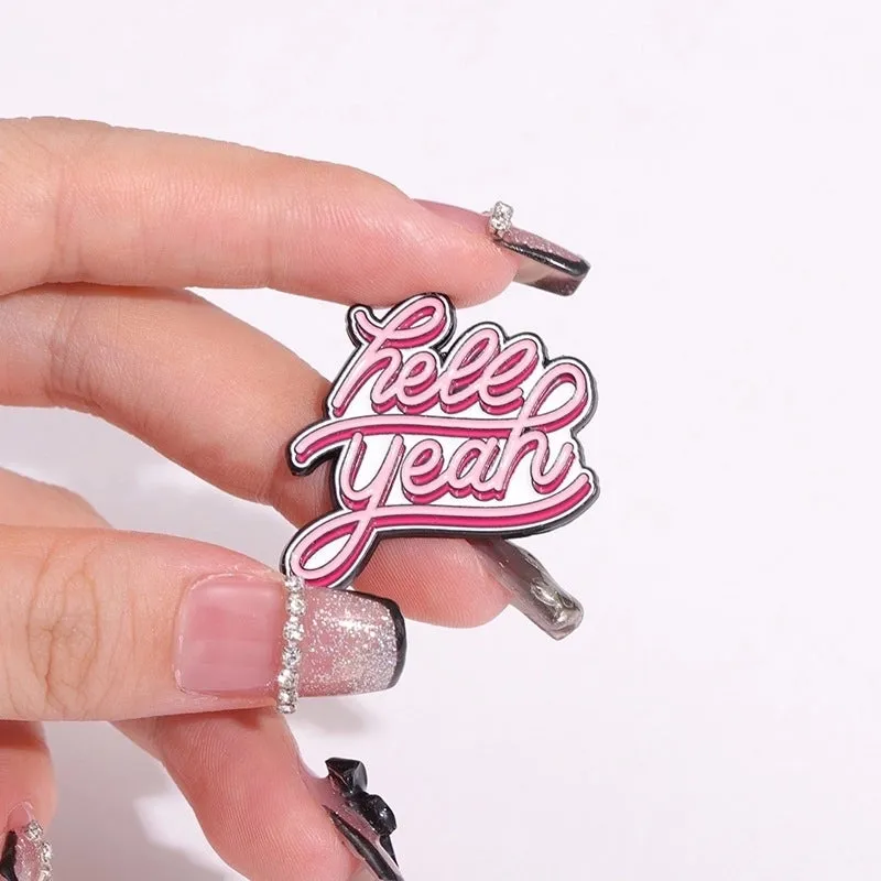 New Color English Letter Word Modeling Series Alloy Paint Denim Wear Brooch Badge