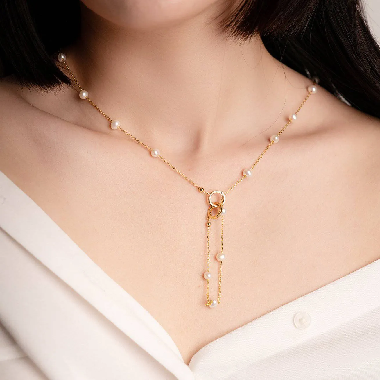 New Yorker Freshwater Pearl Multi Style Mask Chain & Necklace WN00169
