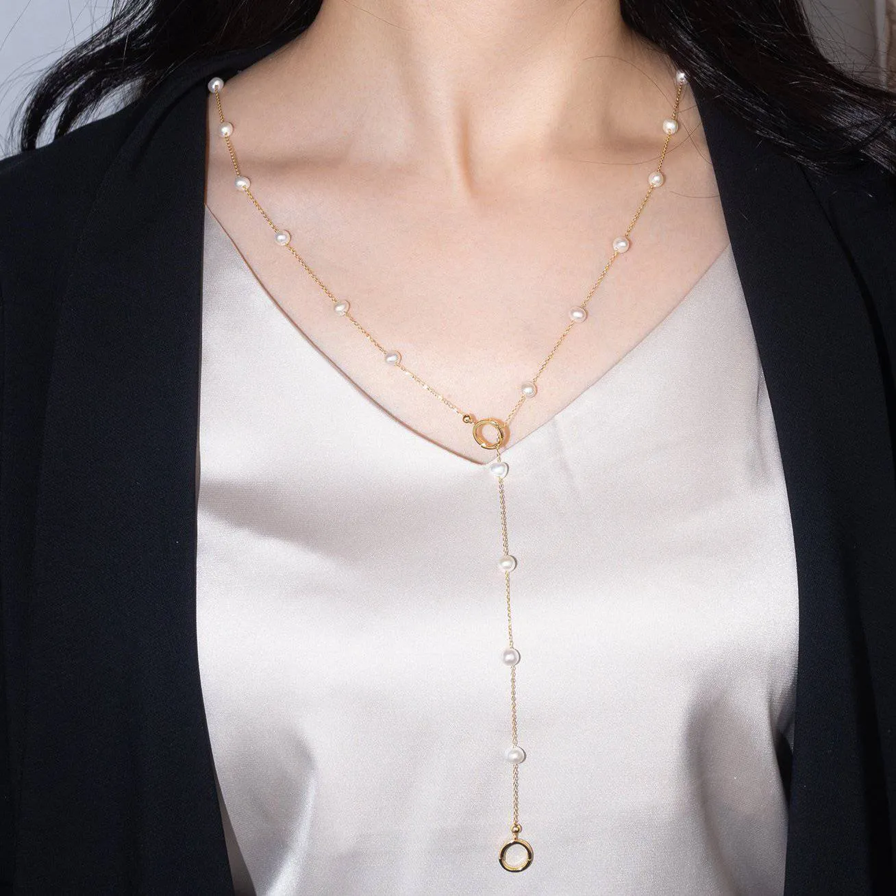 New Yorker Freshwater Pearl Multi Style Mask Chain & Necklace WN00169