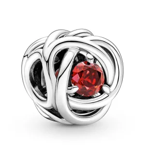 Pandora July - True Red Eternity Circle Charm