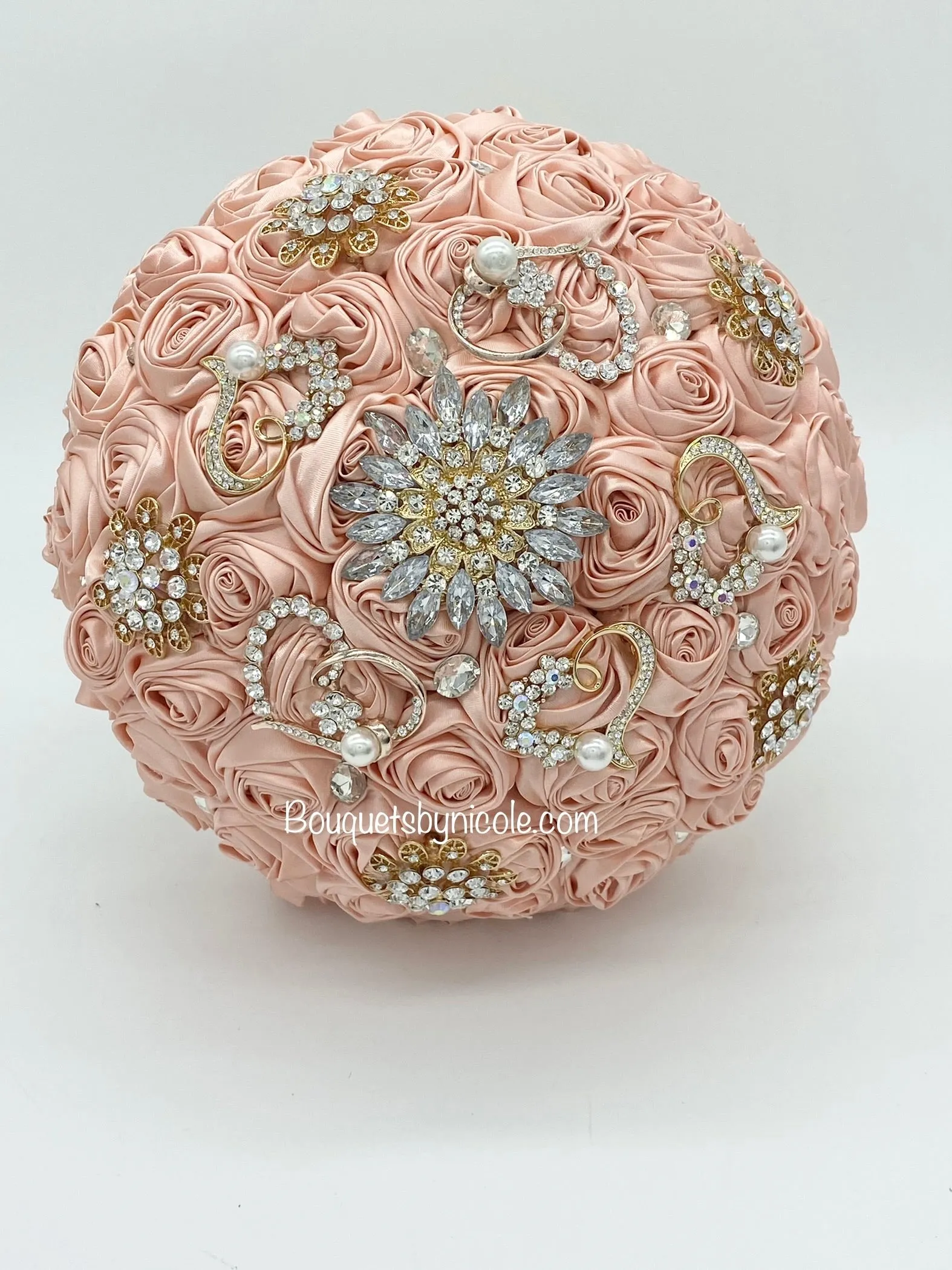PEACHY Deluxe Roses Brooch Bouquet or DIY KIT