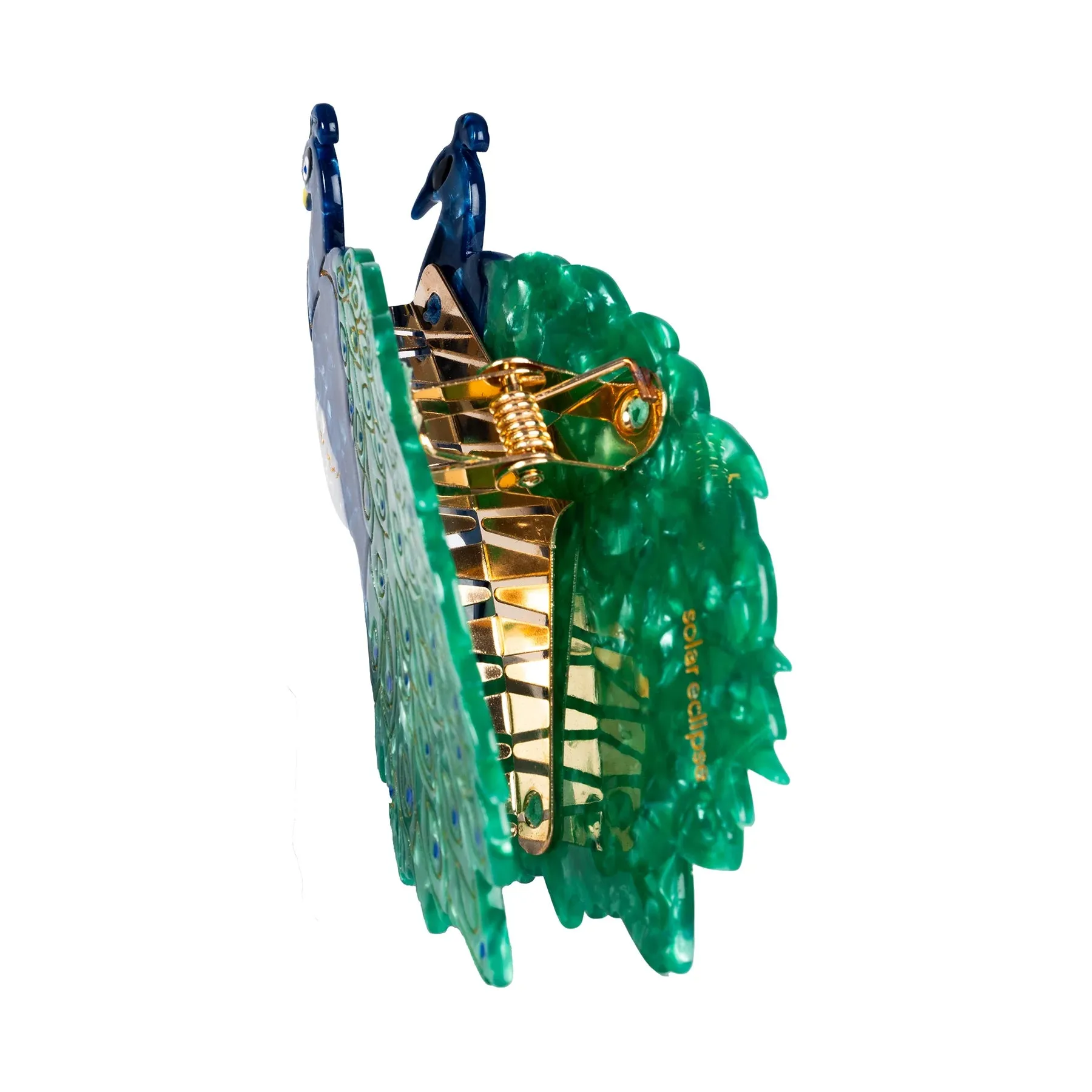 Peacock Hair Claw Clip