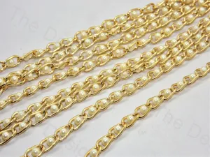 Pearl Golden Hooks Metal Chain