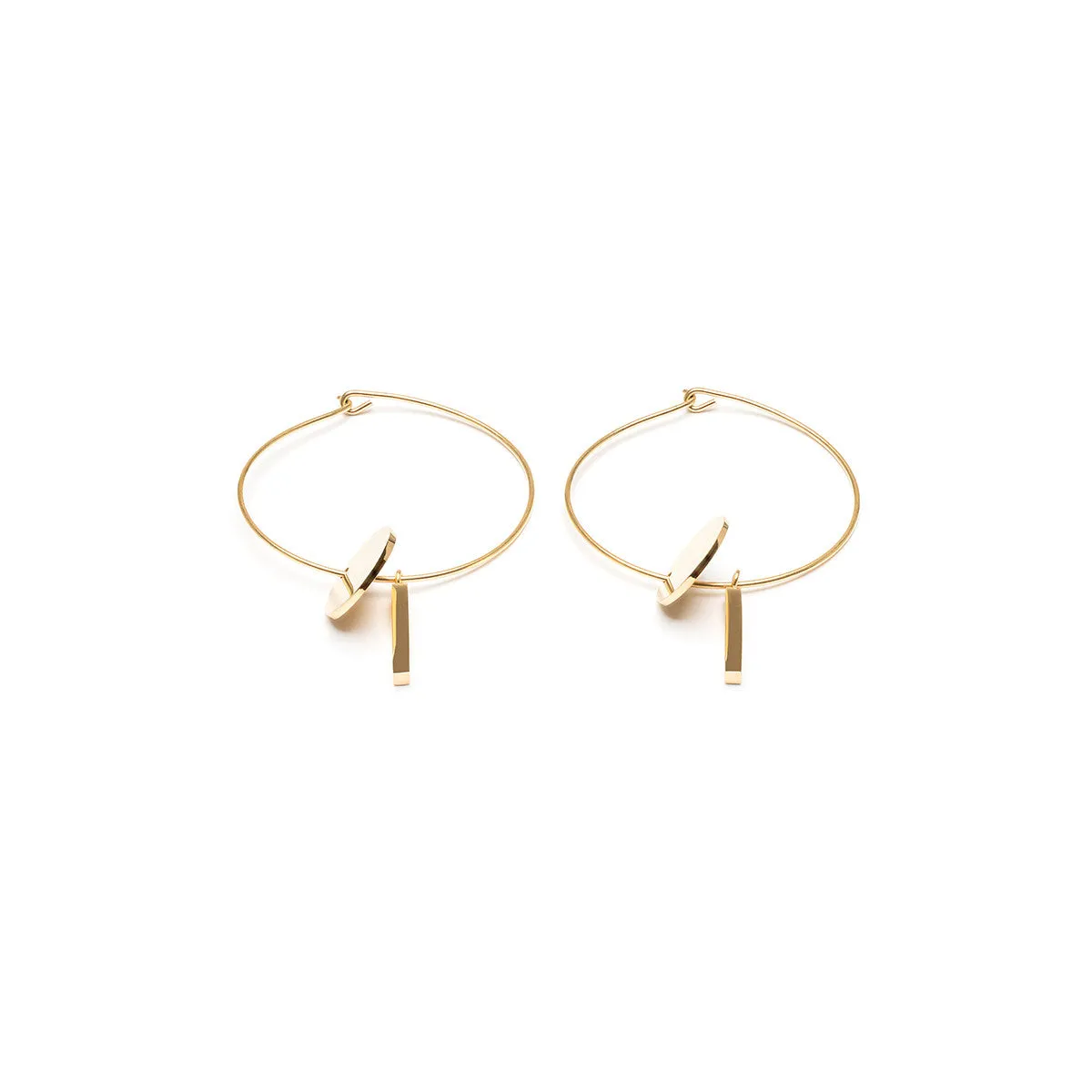 Pendant Hoop Earrings