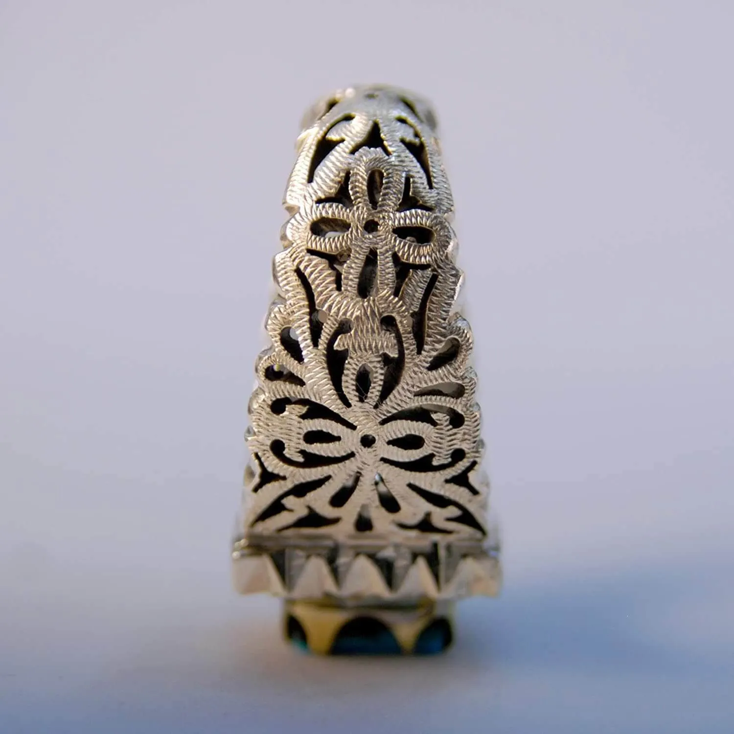 Persian Turquoise Sterling Silver Ring | US Size 11.5