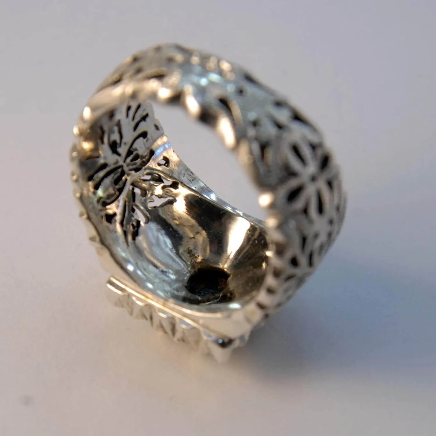 Persian Turquoise Sterling Silver Ring | US Size 11.5