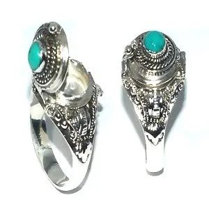 Poison Ring w/ Stabilized Turquoise Ring