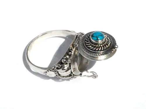 Poison Ring w/ Stabilized Turquoise Ring