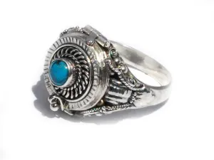 Poison Ring w/ Stabilized Turquoise Ring