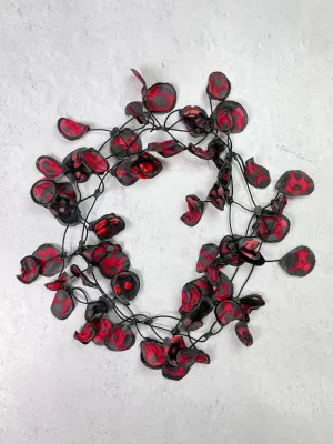 Polka Dot Necklace, Burgundy