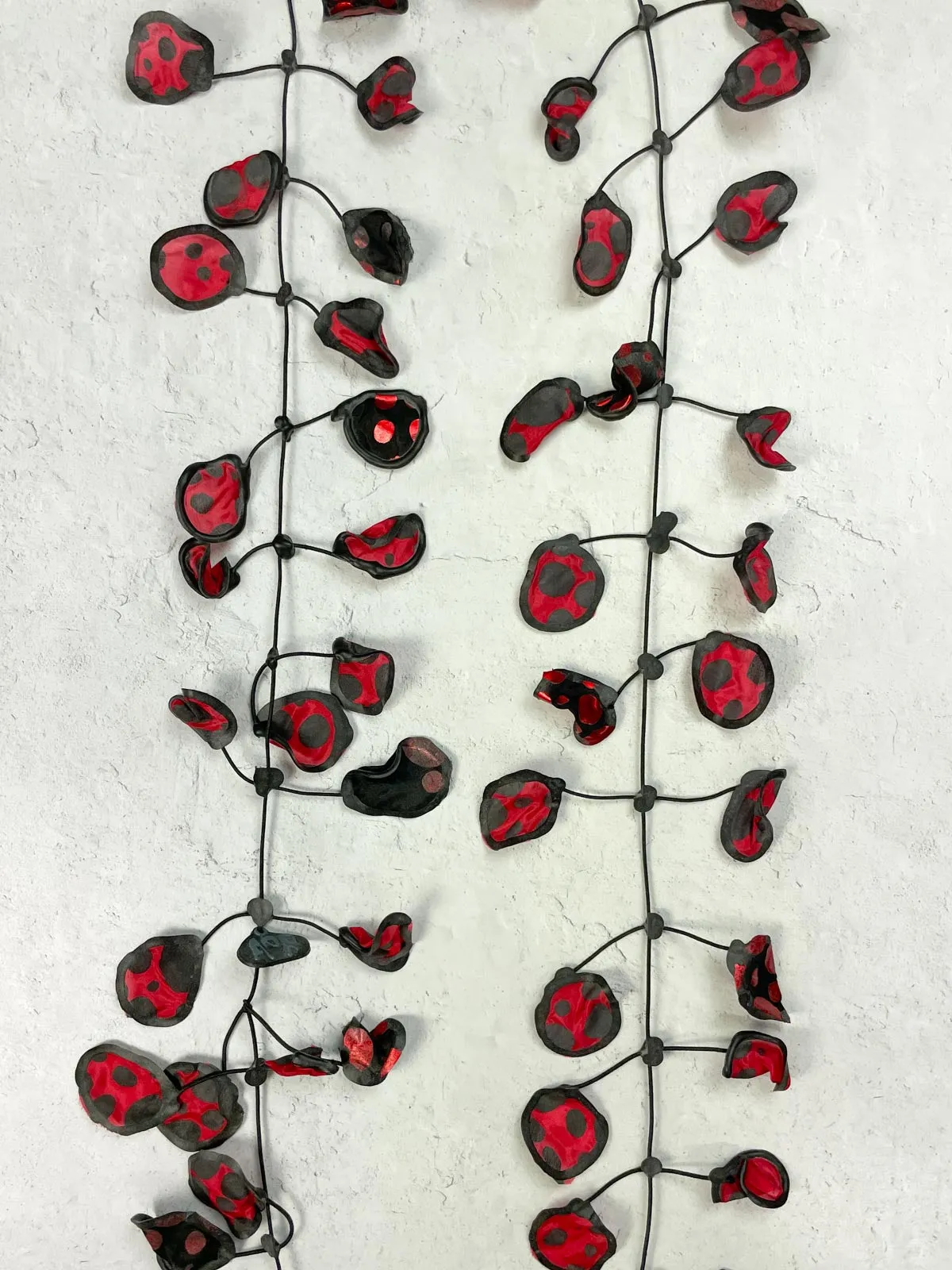 Polka Dot Necklace, Burgundy