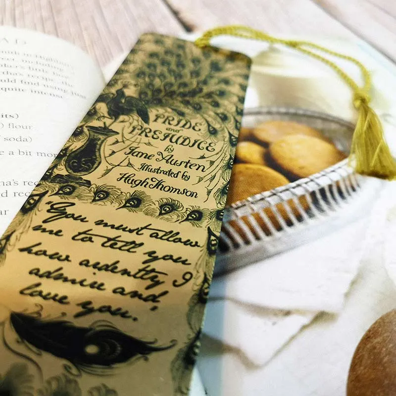 Pride & Prejudice Bookmark - Peacock Design