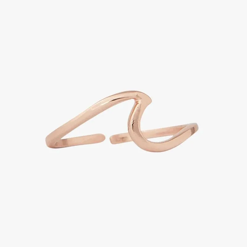 PuraVida Rose Gold Wave Toe Ring