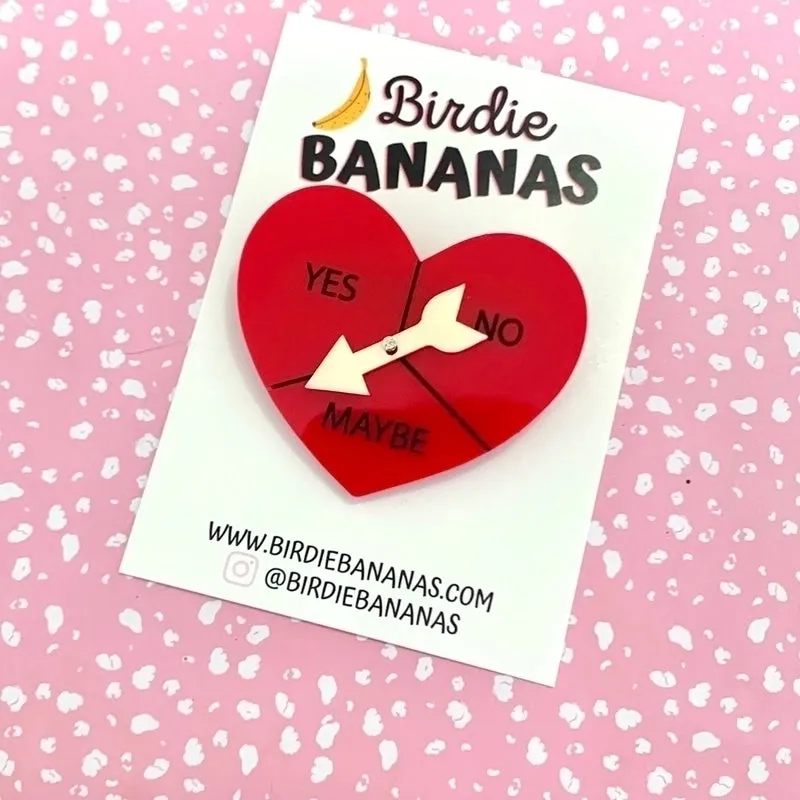 Romantic Simple Style Letter Heart Shape Arylic Women's Brooches 1 Piece