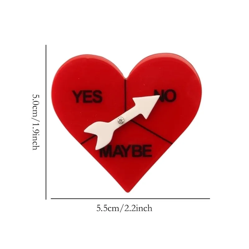 Romantic Simple Style Letter Heart Shape Arylic Women's Brooches 1 Piece