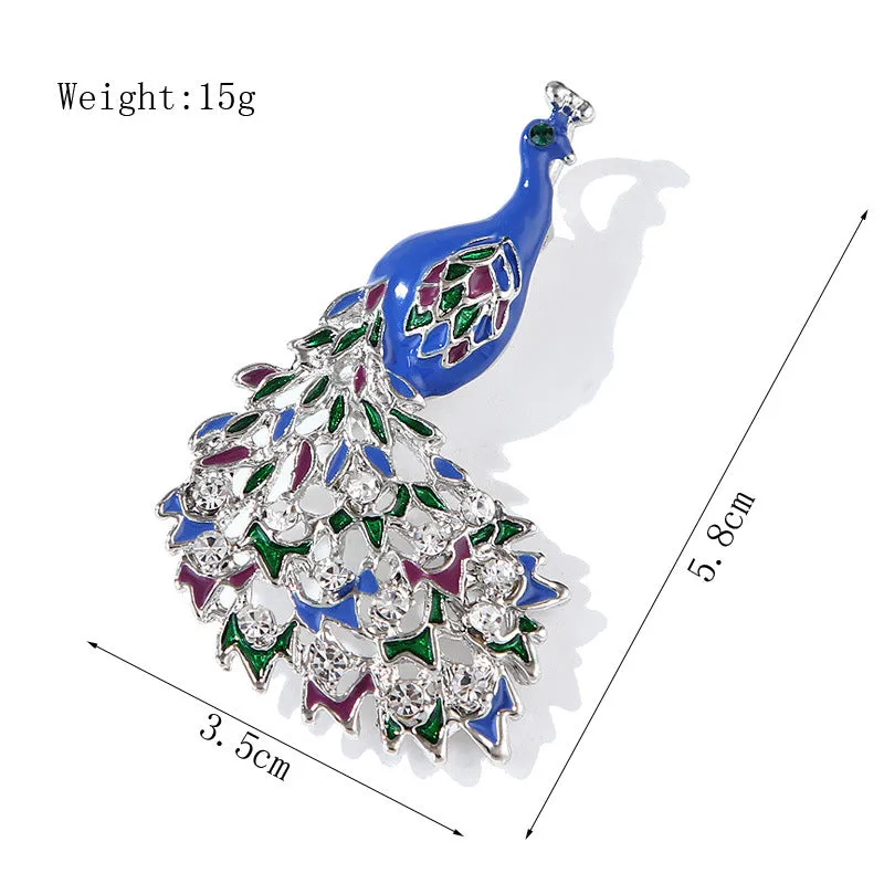 SB369 - Ethnic Peacock Brooch