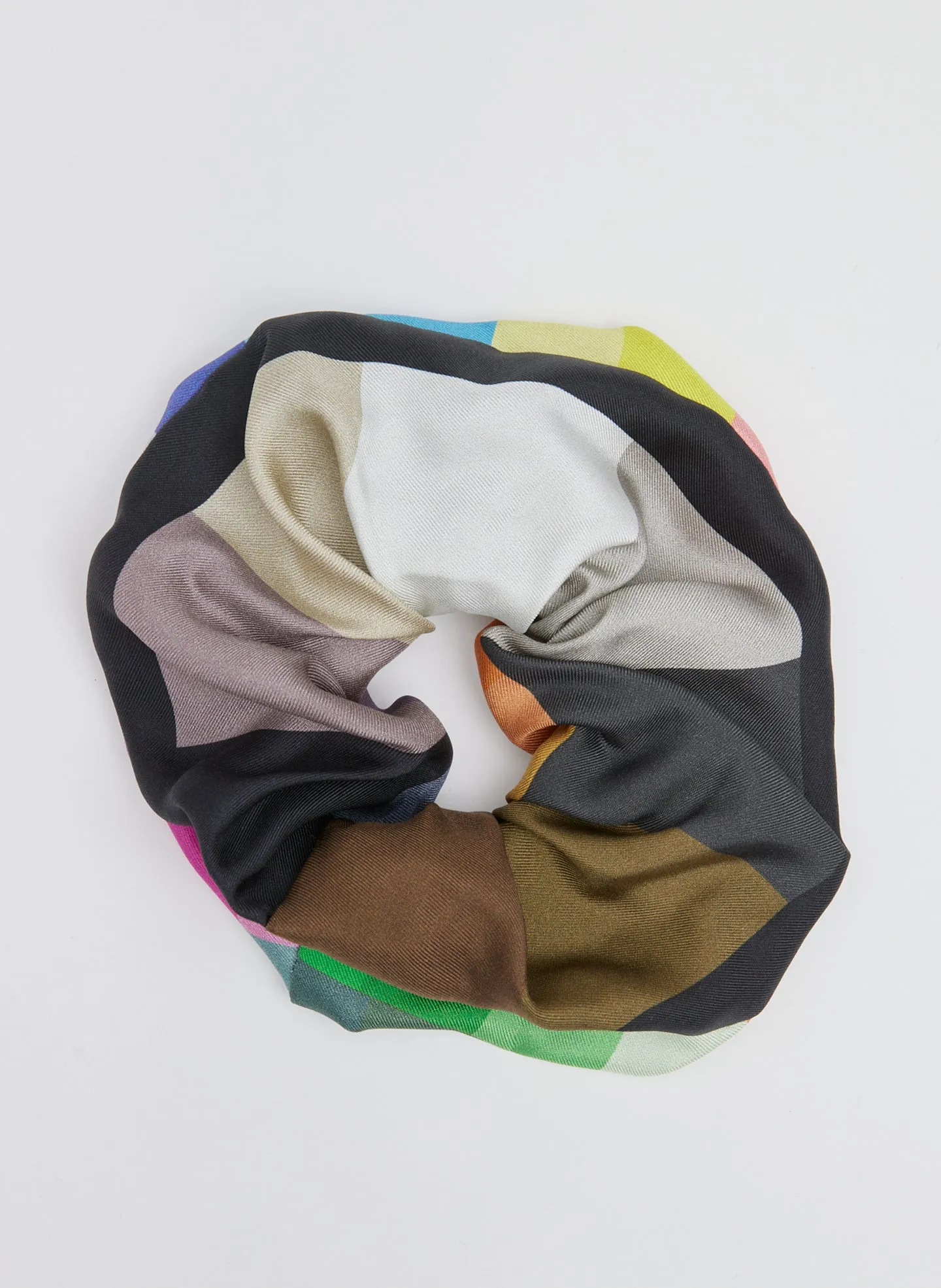 Silk Twill Color Wheel Scrunchie