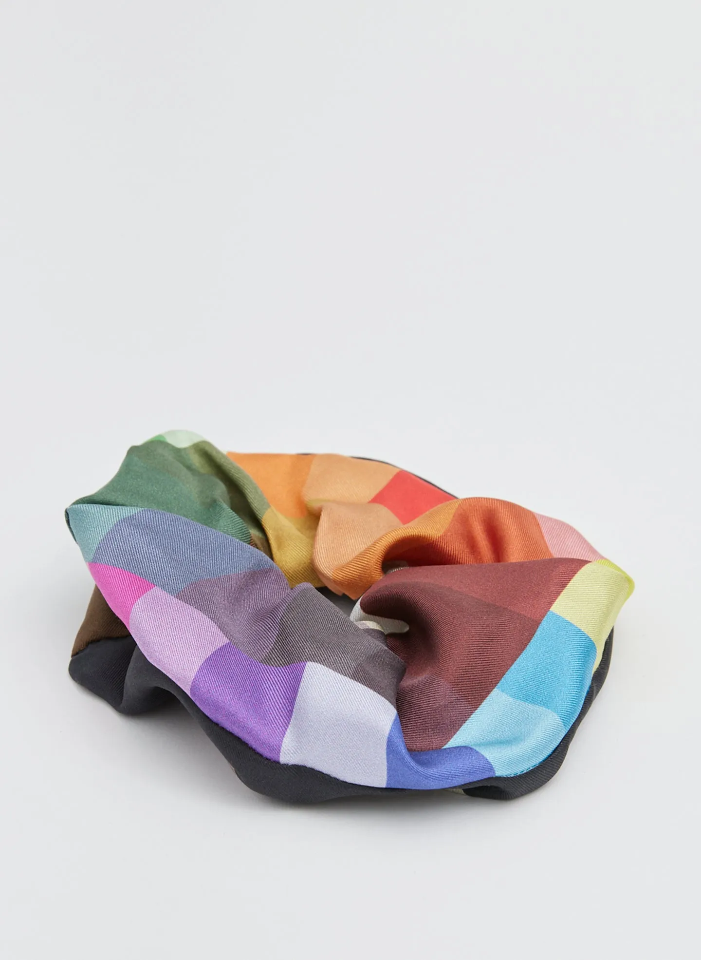 Silk Twill Color Wheel Scrunchie