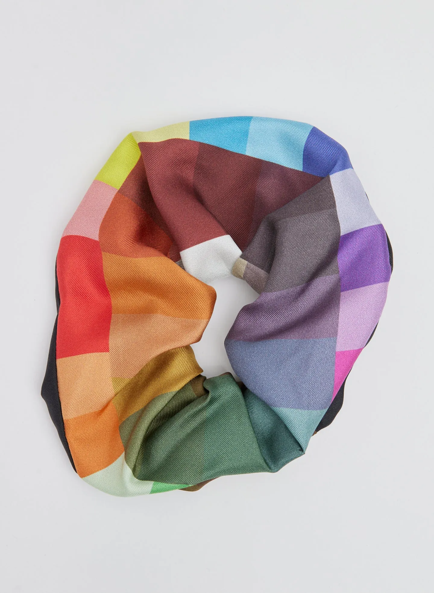 Silk Twill Color Wheel Scrunchie