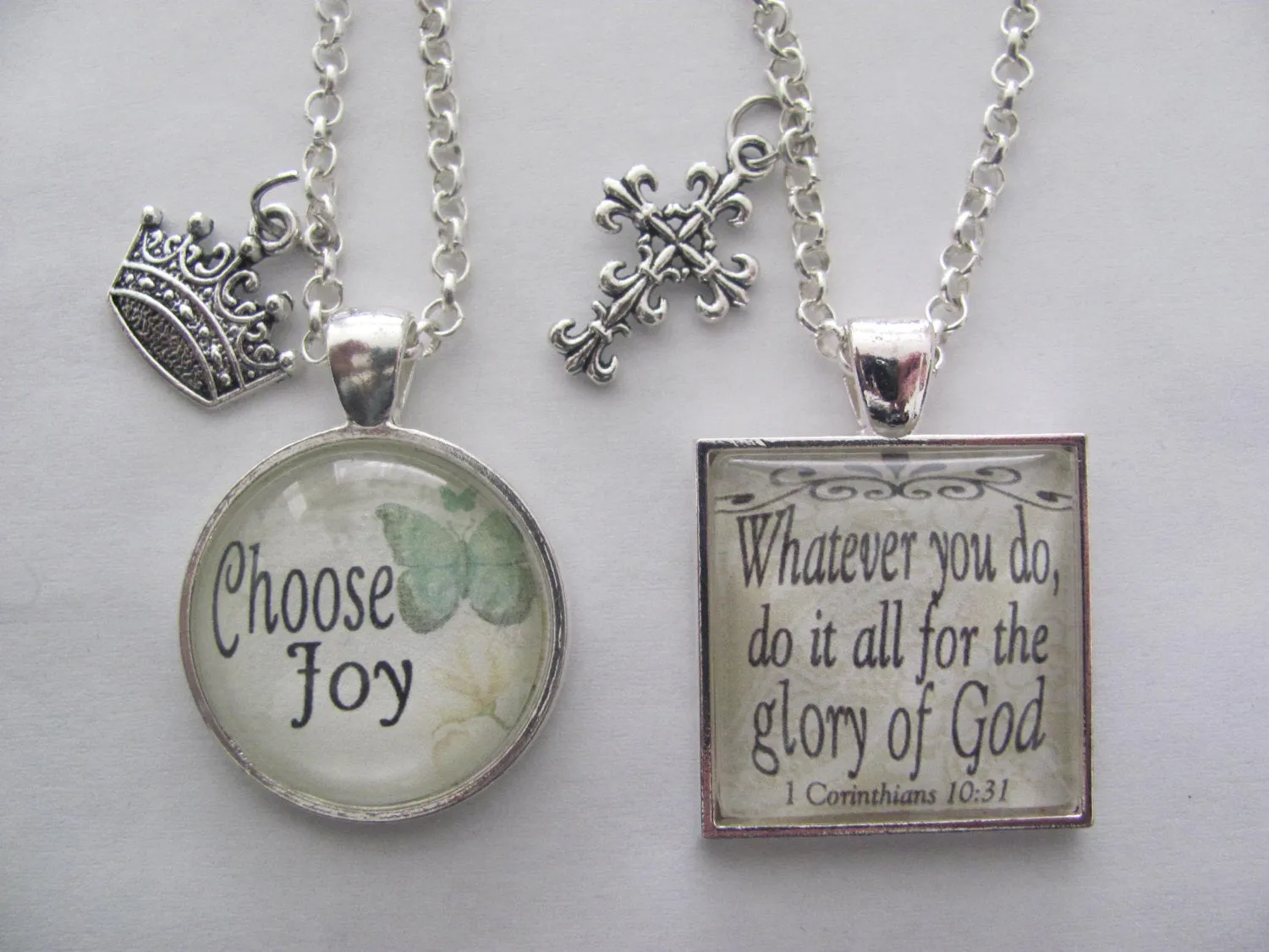 Silver necklace charm Add-on