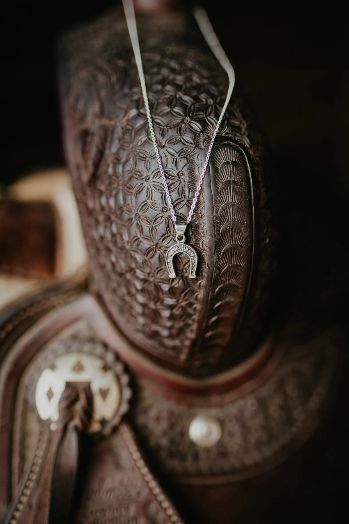 Silver Western Charm Necklace (Various Styles)