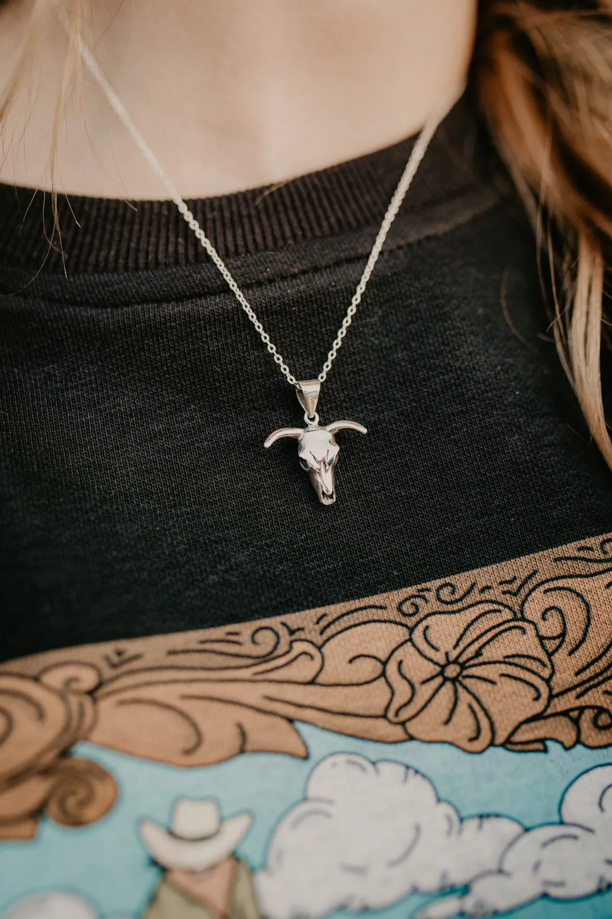 Silver Western Charm Necklace (Various Styles)