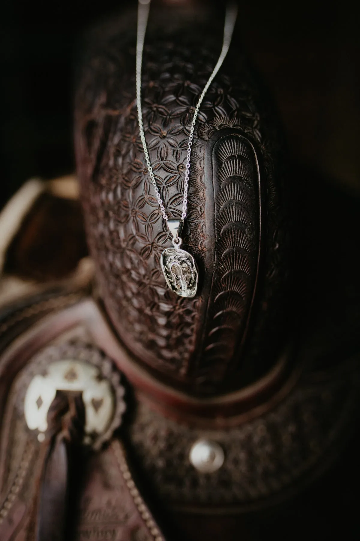 Silver Western Charm Necklace (Various Styles)