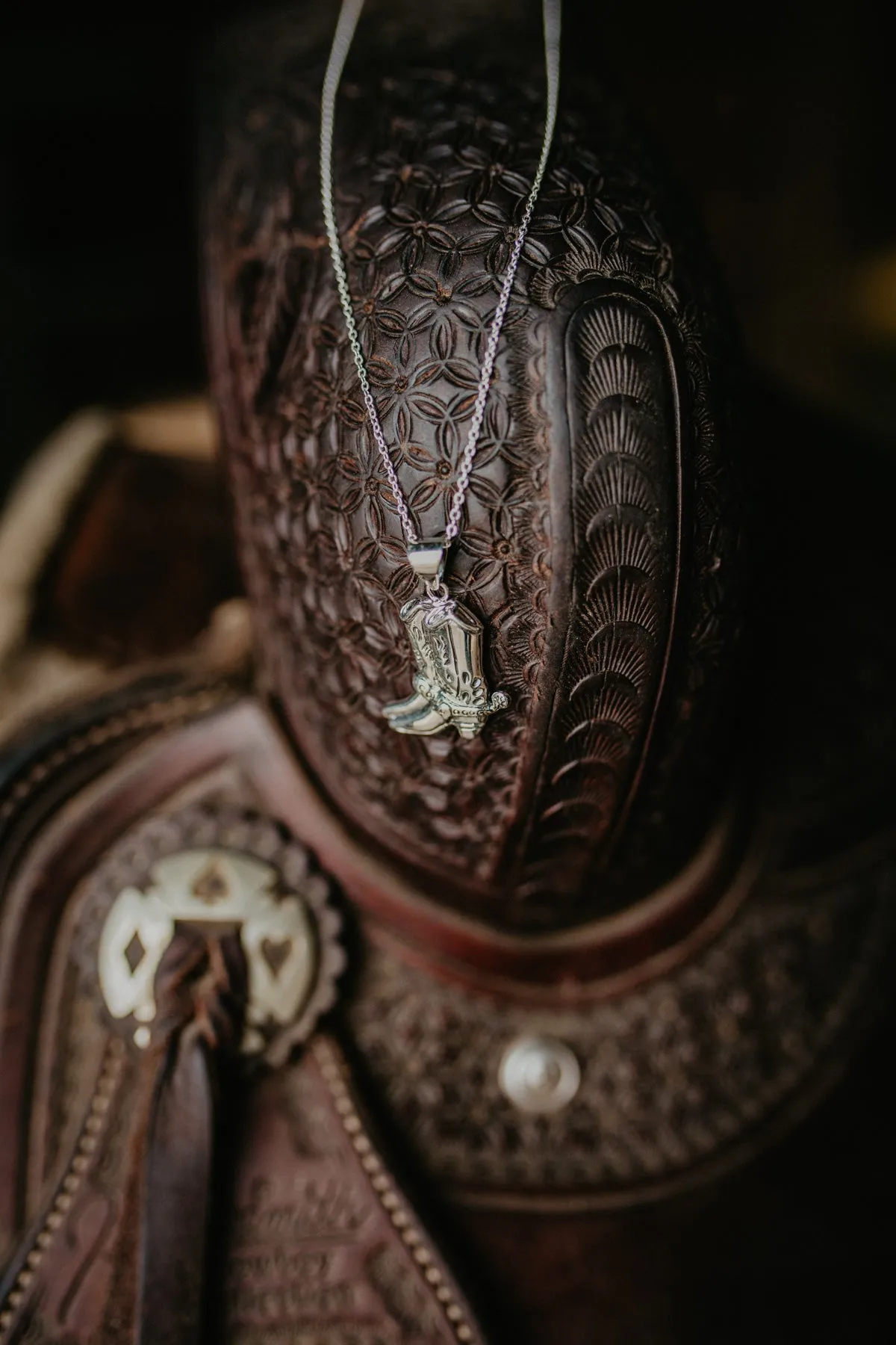 Silver Western Charm Necklace (Various Styles)