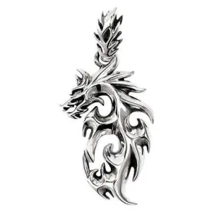 Sterling Silver Flaming Dragon Pendants