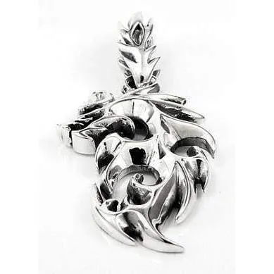 Sterling Silver Flaming Dragon Pendants