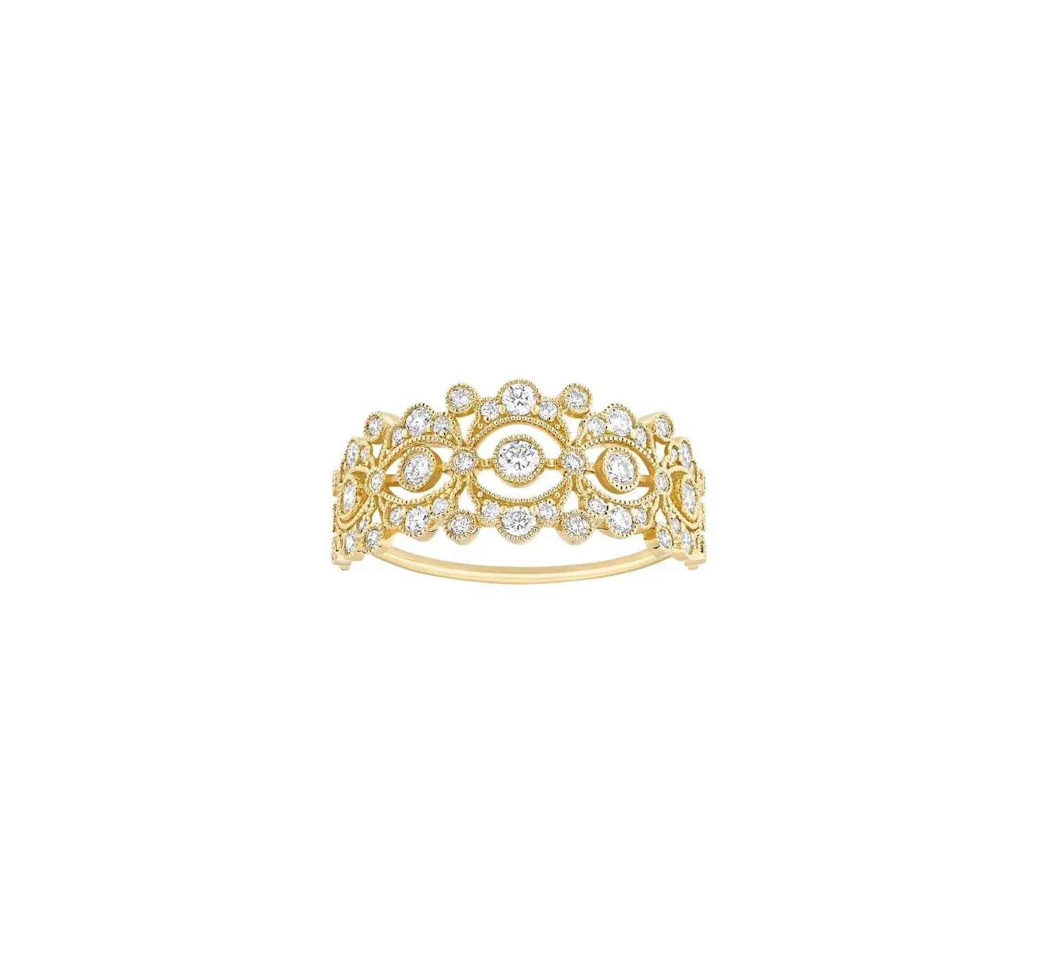 Stone Victoria Bague or Jaune Diamants Taille 54