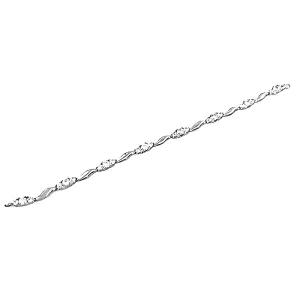 Stunning Cubic Zirconia Silver Bracelet - Classic & Glittering CZ Jewelry