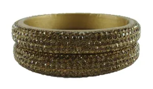 Sukriti Bridal Rajasthani Golden Lac Bangles for Women - Set of 2