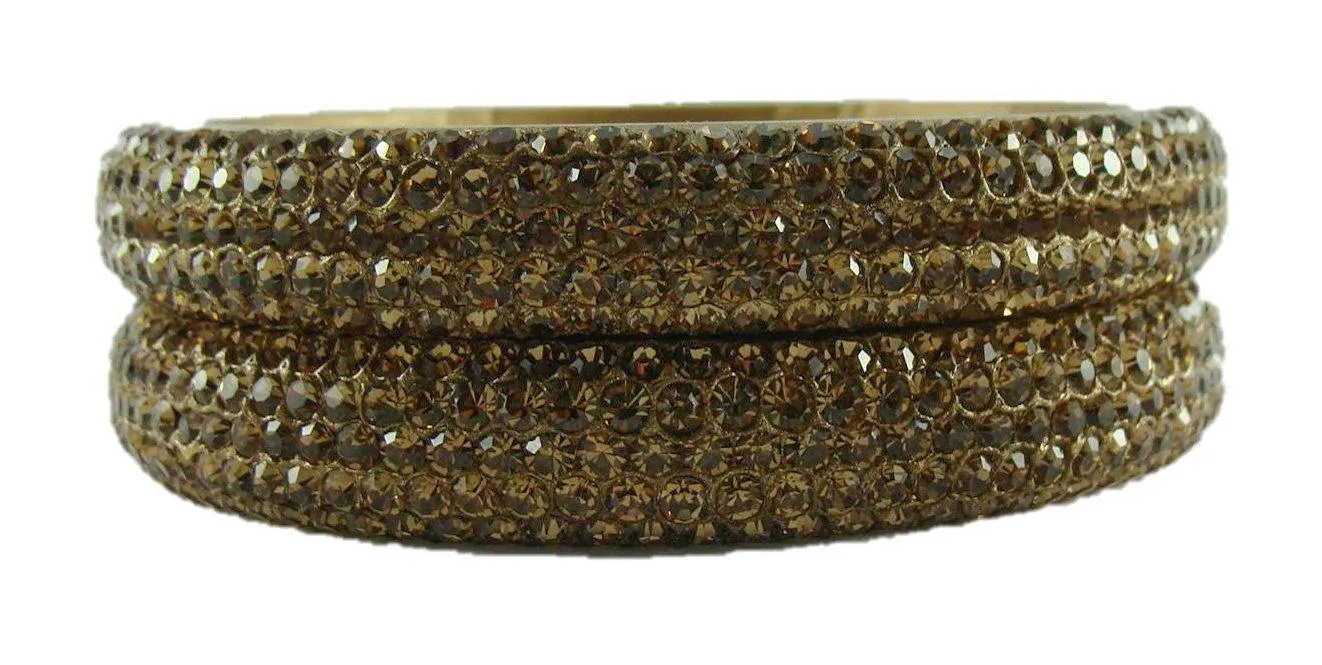 Sukriti Bridal Rajasthani Golden Lac Bangles for Women - Set of 2