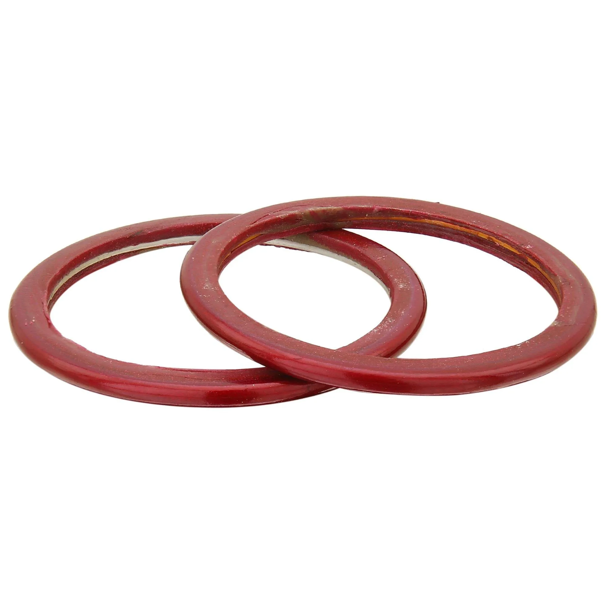 Sukriti Rajasthani Bridal Maroon Golden Lac Chura Bangles for Women - Set of 20