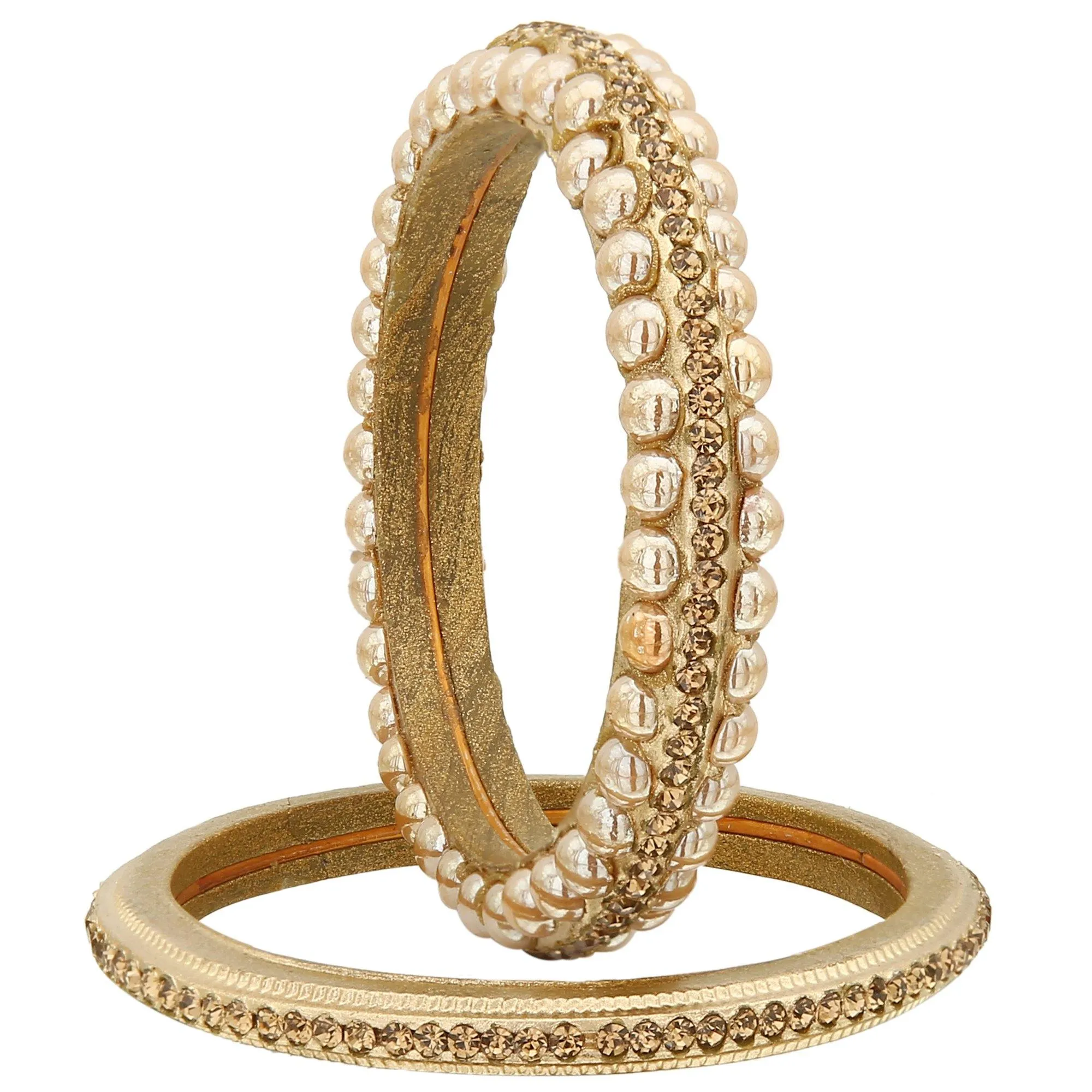 Sukriti Rajasthani Bridal Maroon Golden Lac Chura Bangles for Women - Set of 20