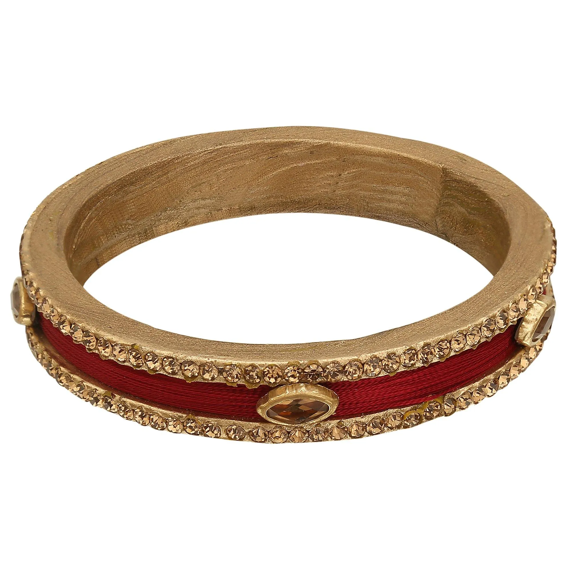 Sukriti Rajasthani Wedding Silk Thread Lac Chuda Maroon Bangles Bridal Jewelry for Women - Set of 20