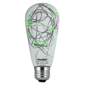 Sunlite  81191-SU - ST64/LED/DX/1.5W/G LED ST64 Vintage Style Decorative Bulb, Green