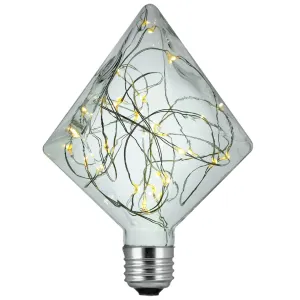 Sunlite  81196-SU - DIAMOND/LED/DX/1.5/27K LED Diamond Shaped Decorative Light Bulb, Warm White
