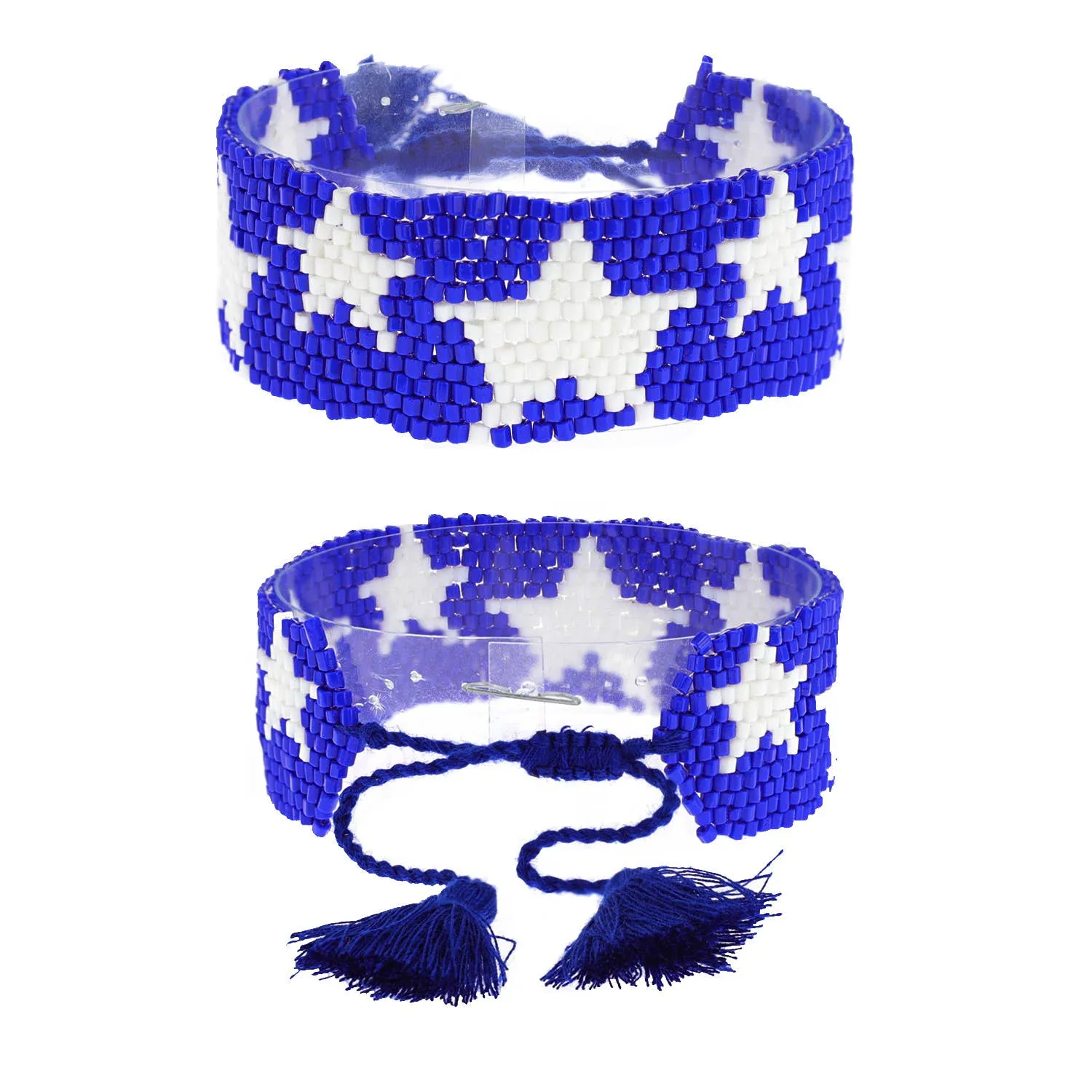 Tassel Pull Cord Star Pattern Beaded Bracelet