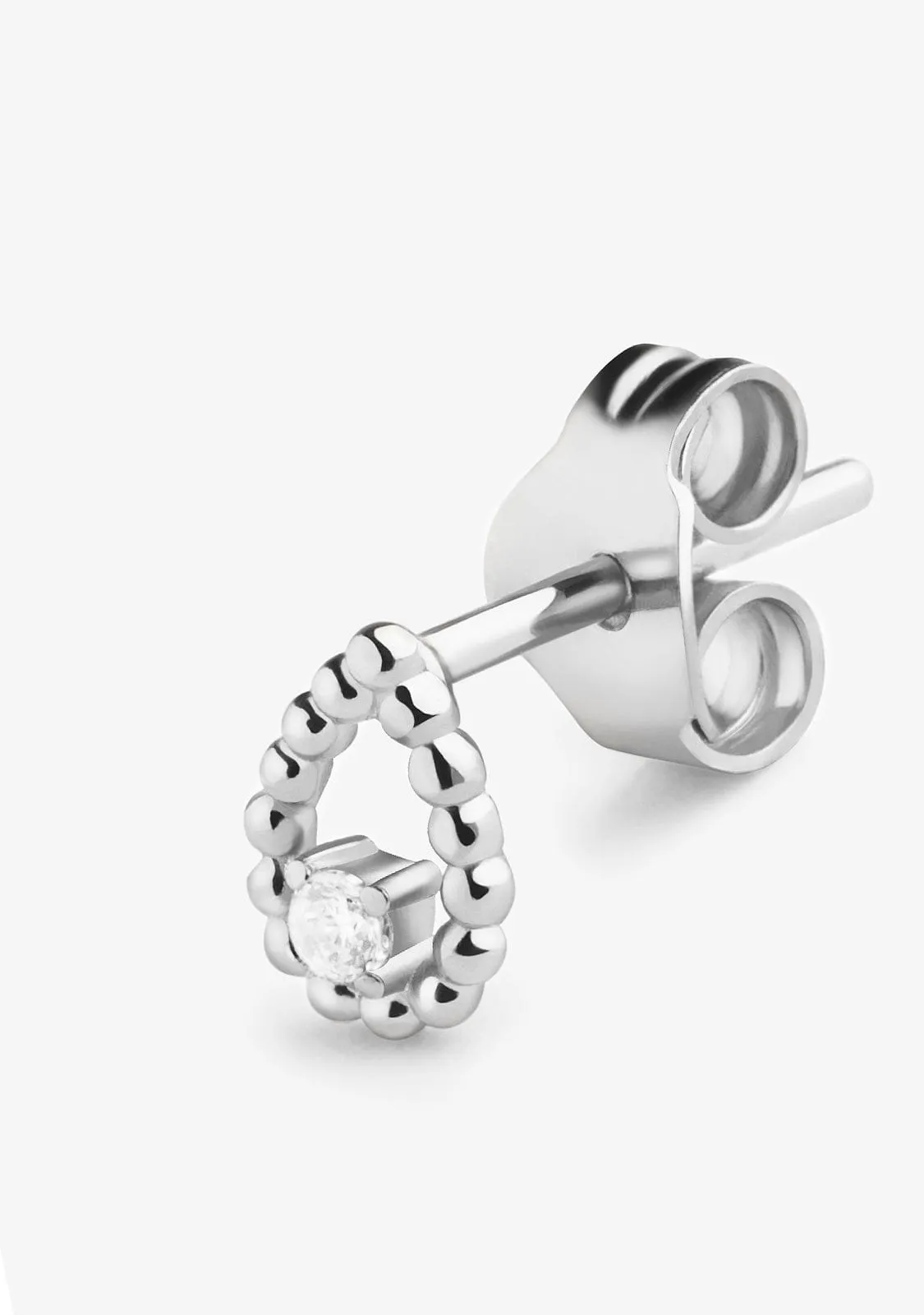 Tear Zirconia Piercing Silver