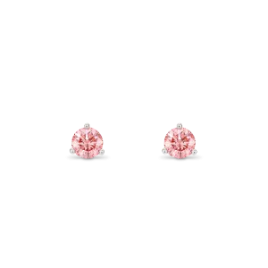 The Pink Solitaire Stud Earrings