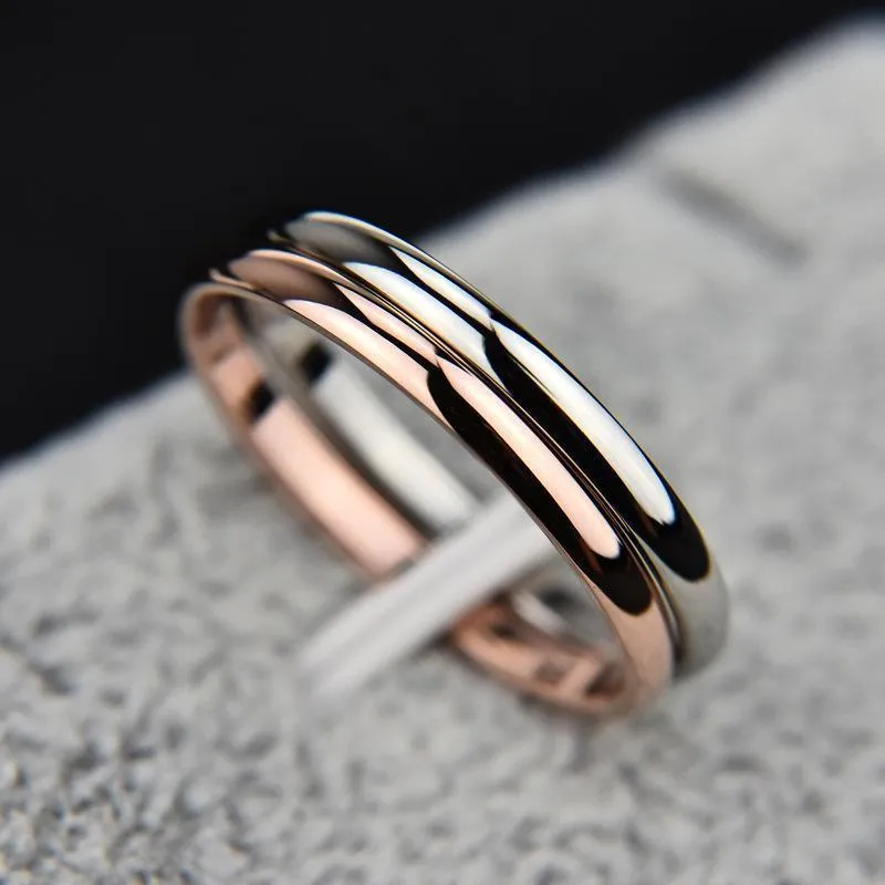 Titanium Steel & Rose Gold  Ring