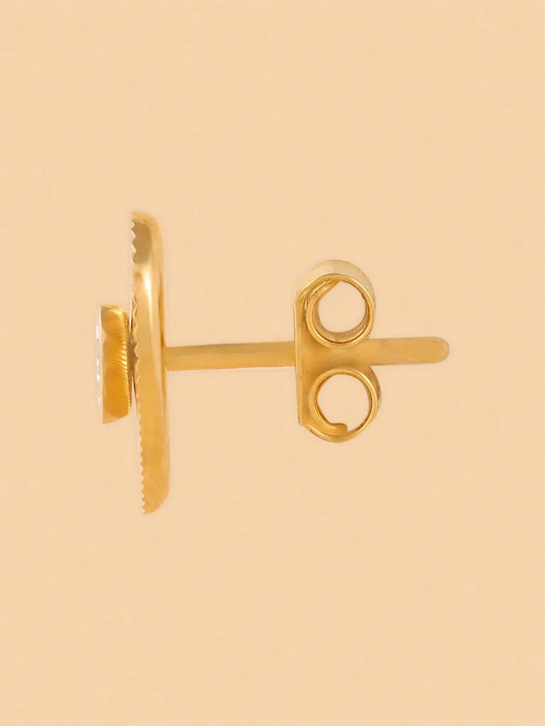 Westside X Pome Dainty Lab Diamond Metal Halo Heart Studs