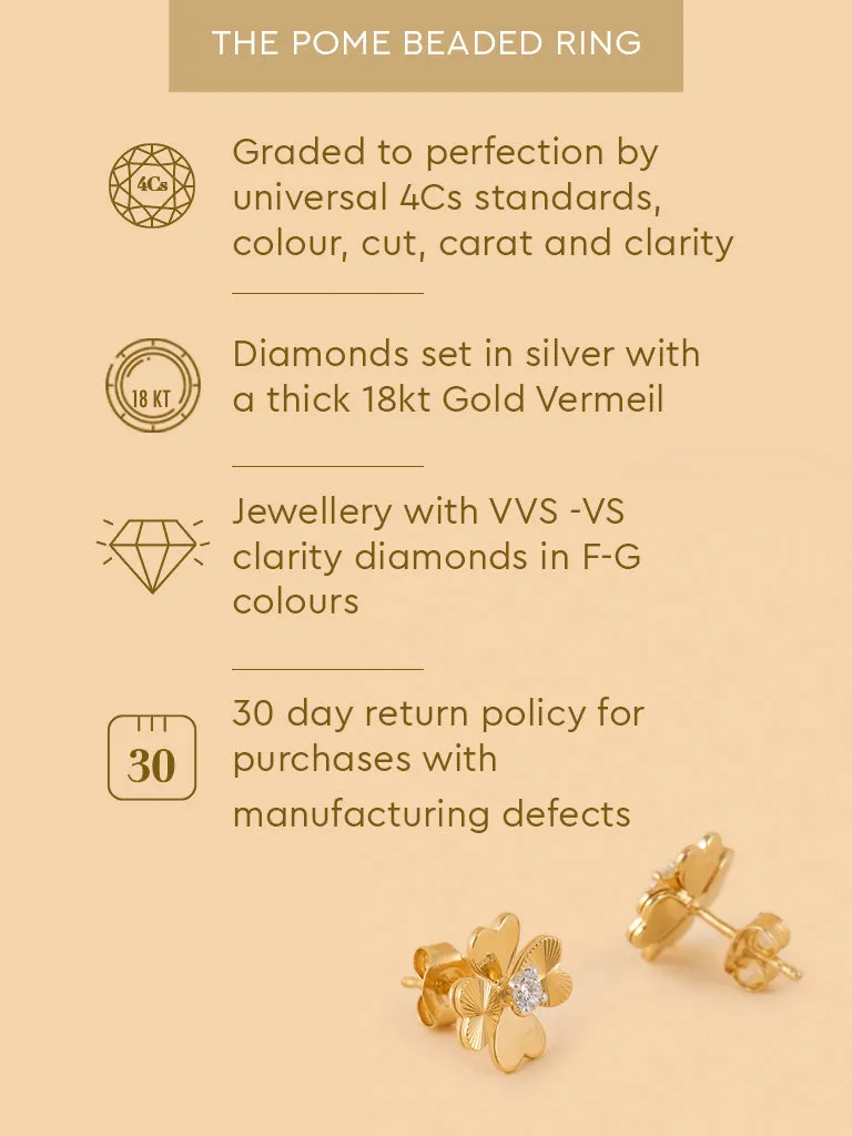 Westside X Pome Delicate Lab Diamond Clover Heart Studs