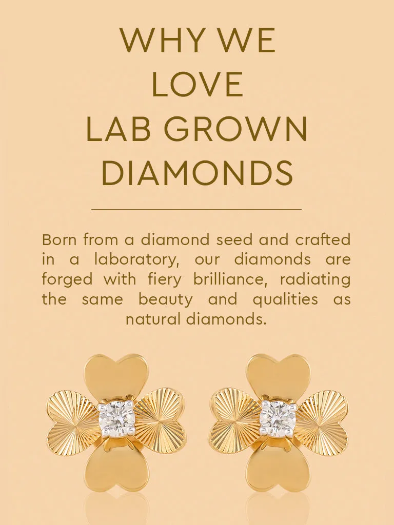 Westside X Pome Delicate Lab Diamond Clover Heart Studs
