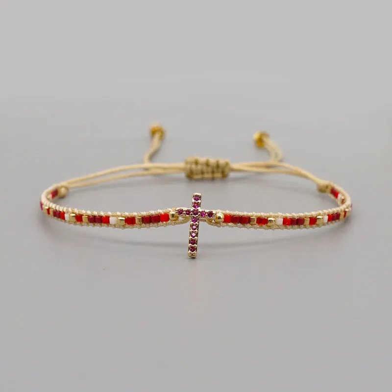 Wholesale Bracelet Glass Bohemian Ethnic Style OLY-BT-GBH001