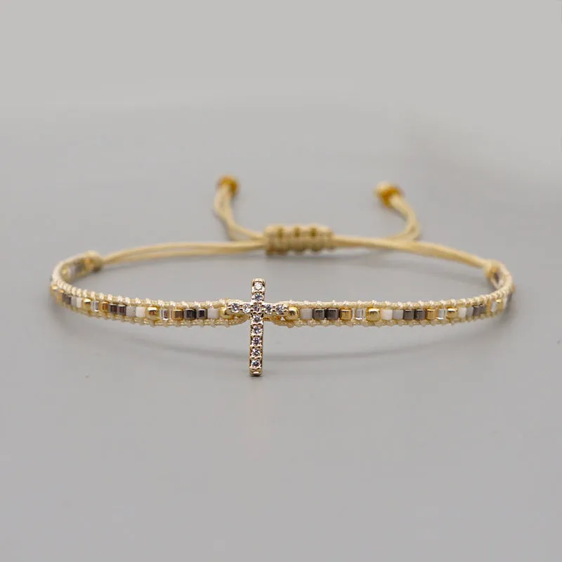 Wholesale Bracelet Glass Bohemian Ethnic Style OLY-BT-GBH001
